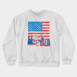 New York american flag Crewneck Sweatshirt